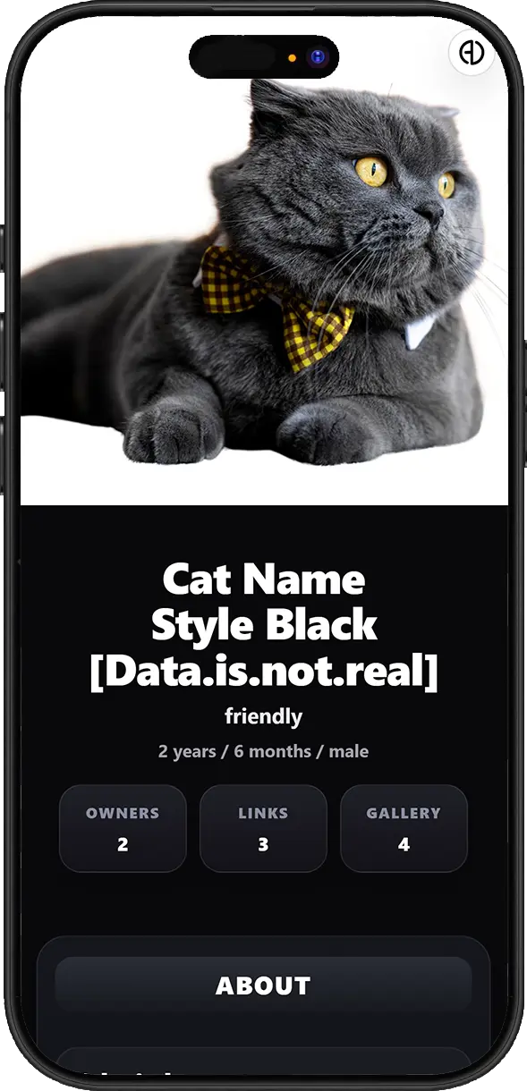 ADMAL digital business card example