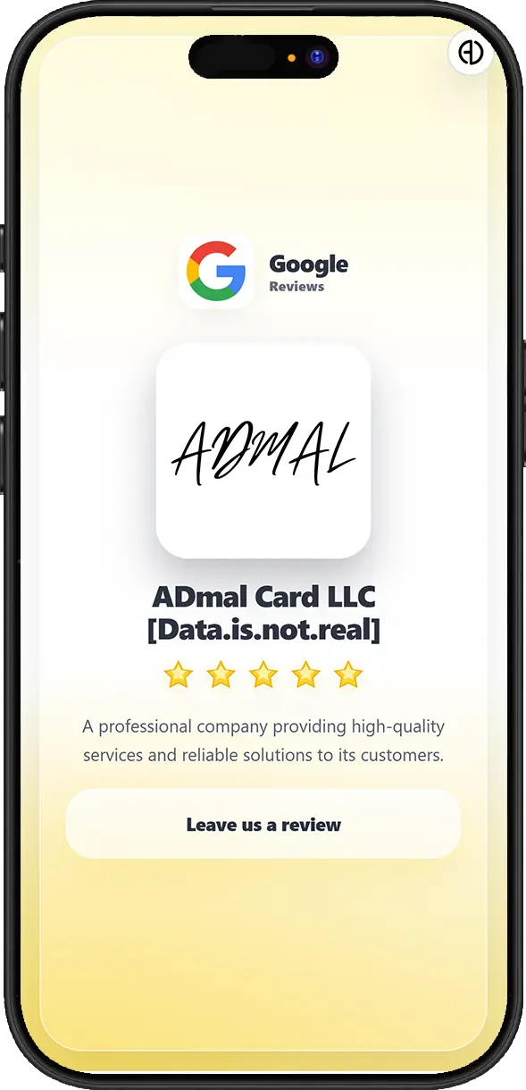 ADMAL digital business card example