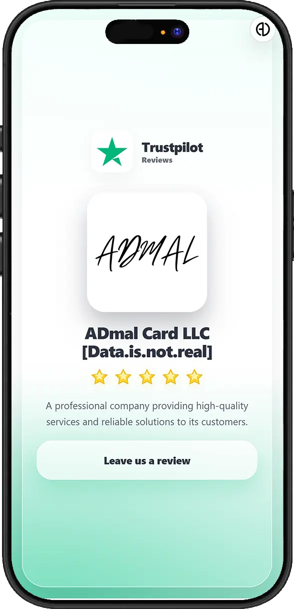 ADMAL digital business card example