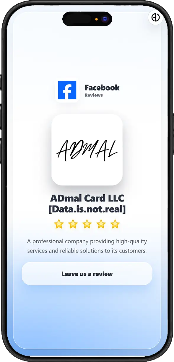 ADMAL digital business card example